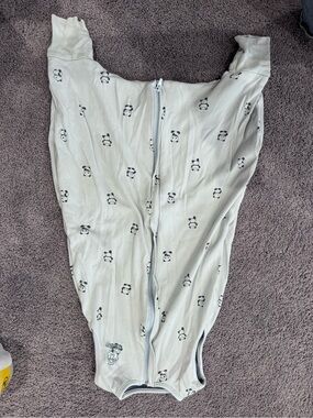Kids Light Gray Panda-Print Zip Sleep Sack